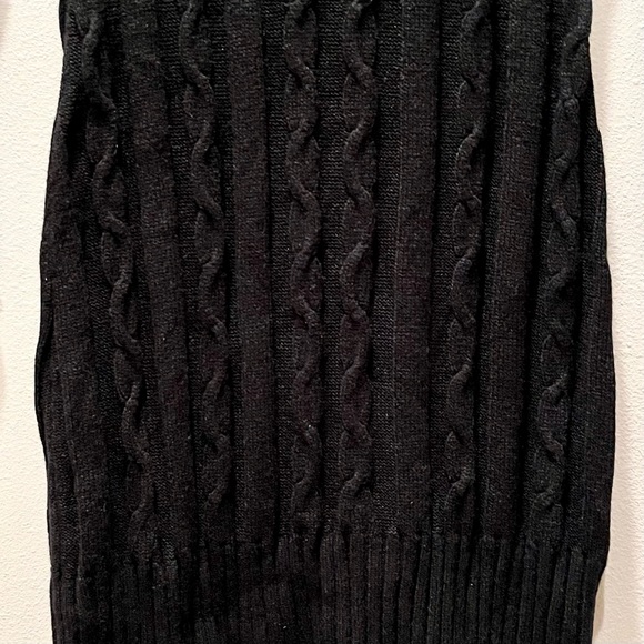 Alfani Womens Sweater Dress Silk Angora Blend Chunky Cable Knit Black Small - Picture 6 of 11